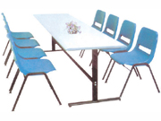 Plastic Dining Table&ChairCG-D021+D012_Office Furniture_Dining Table&Chair_Dining Furniture