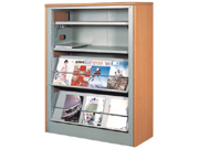 3 level Single side magazine shelfCG-QJD-3_Office Furniture_Magazine Rack_Library Furniture