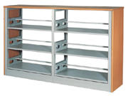 level double side shelfCG-SB-3|Library Furniture|Double-Sided Bookshelf|Office Furniture