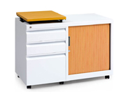 Floor cabinet with rolling door and 3 drawersCG-XL-114A-S_Office Furniture_Steel Cabinet_Steel Furniture