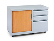 Floor cabinet with rolling door and 3 drawersCG-XL-114A|Steel Furniture|Steel Cabinet|Office Furniture