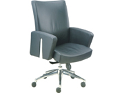 Leather Medium Back ChairKCE-H603STG_Office Furniture_Classical Medium Back Chair_Office Chair